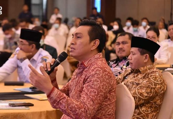 Bupati Batanghari Muhammad Fadhil Arief SE saat menghadiri acara Musrenbang RKPD Provinsi Jambi tahun 2024....(f: Istimewa)