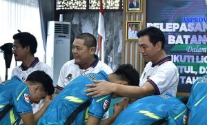 Ikuti Liga 3 Nasional, Bupati Fadhil Arief Lepas Kesebelasan Persebri Ke-Yogyakarta 