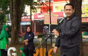  Senam, Bupati H M Syukur Tekankan Pentingnya Disiplin