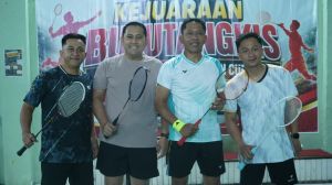  Bupati H M Syukur Meriahkan Turnamen Badminton Bhayangkara Cup 2026