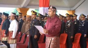 Bupati M. Syukur Pimpin Upacara HUT ke-81 RI, Ajak Warga Jaga Keutuhan NKRI