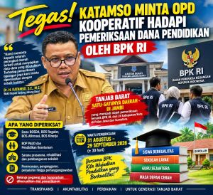 Tegas! Katamso Minta OPD Kooperatif Hadapi Pemeriksaan Dana Pendidikan oleh BPK RI