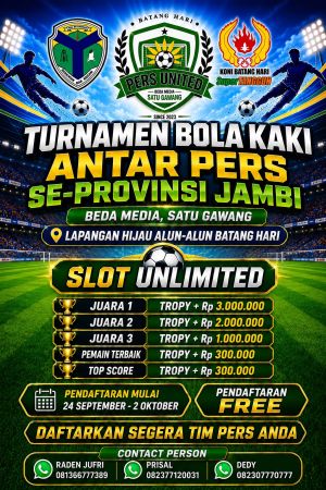  Gratis Pendaftaran, Liga Pers Se-Provinsi Jambi Akan Digelar oleh Pers United Batang Hari
